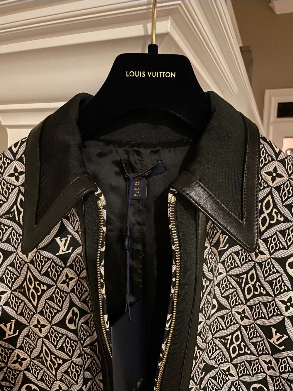 Louis Vuitton Black and White Monogram Mini Dress